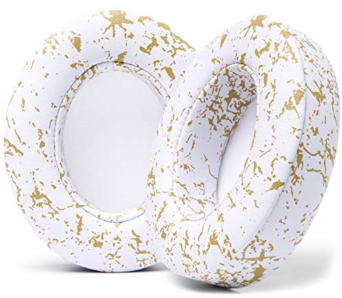 WC Wicked Cushions Replacement Ear Pads for Beats Studio 2 & 3 (B0501, B0500) Wired & Wireless | Does NOT Fit Beats Solo | Softer PU Leather, Enhanced Foam & Stronger Adhesive | Gold Marble