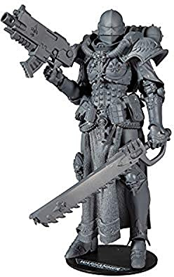 McFarlane Toys, Warhammer 40000 Adepta Sororitas Battle Sister Actionfigur mit 22 beweglichen Teilen, unlackierte Sammelfigur Warhammer mit Sammler-Standfuß, Personalisieren Sie Ihre Figur - ab 12