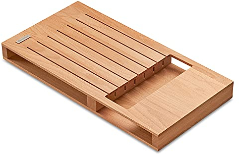 WÜSTHOF Schubladeneinsatz Buchenholz für 7 Messer, 43,0 x 22,3 x 4,4 cm