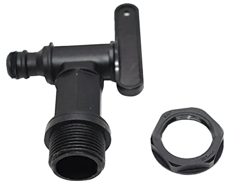 FOUTP Robinet cuve 1000l Plastique,Adaptateur de boîte de Rangement d'eau IBC,Adaptateur Robinet Tuyau arrosage,pour recuperateur Eau de Pluie, réservoir de Carburant (Plastique)