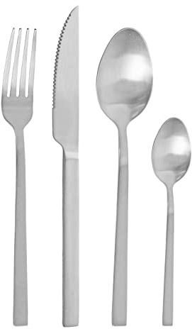 Pintinox Set da 24 Posate Serie Lucky Satinato, Acciaio Inox Nichel free