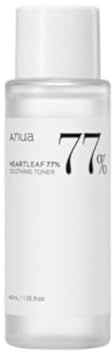 ANUA Heartleaf 77% Beruhigendes Tonic I pH 5,5 Problemheilung, Hautberuhigend, erfrischend, feuchtigkeitsspendend, reinigend, tierversuchsfrei, vegan (klein, 40 ml)