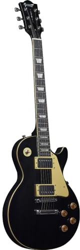 SPENCER by Eko LP10 BLACK, guitarra eléctrica, cuerpo álamo, mango de arce, diapasón de resina, pastilla H-H, conmutador Toggle de 3 vías, puente estilo tune-O-matic, color negro