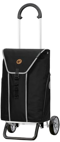ANDERSEN Einkaufstrolley - Scala Shopper Plus Bahne grau 39 L funktional, Handwagen, Rucksack, Aluminium, klappbar, leicht, Räder abnehmbar