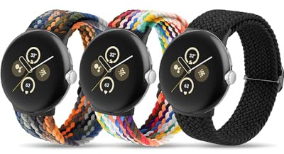 SimpleThings flätat armband för Google Pixel Watch 2 armband/Pixel Watch 1 band/3 armband (41 mm), justerbar sportrem nylon för Google Watch män kvinnor