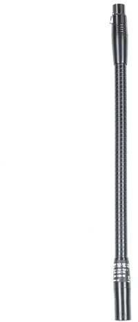 K&M 23035 350mm Gooseneck with Wired XLR Connectors, for Microphone Pole, Black Steel