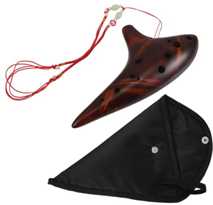 BESPORTBLE Ocarina in Ceramica e Argilla Dodici Strumento Musicale in Do Chiave Adatto Principianti e Appassionati di Musica