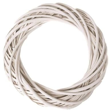 Floralcraft Anello in salice bianco, 25 cm, perfetto per composizioni floreali, matrimoni, decorazioni stagionali, Natale o decorazione della casa