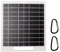 Placa Solar Portátil | Panel Solar Exterior Con Puerto USB Y DC | Equipo de Supervivencia 10W Monocristalino 5-12V con Mosquetón para Senderismo, Montañismo, Autocaravana y Aire Libre