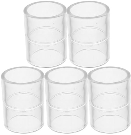 UKCOCO Connettori Dritti per Tubi Trasparenti in Acrilico, 5 Pezzi, Diametro Interno 32 Mm, Raccordi per Acquario e Serbatoio Acqua, per Impianti Idraulici Domestici e Fai da Te