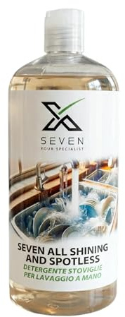 Detergente stoviglie Seven all Shining and Spotless 1L, Confezione da 3pz