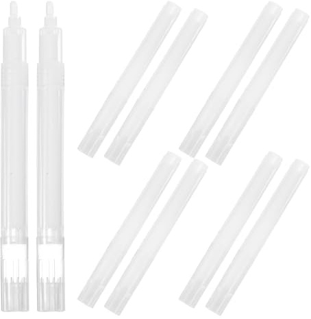 ELEOUTI Rotuladores de Pintura Recargables Blancos, 10 Piezas Cuerpo Grueso de Pp y Fibra, Marcadores Vacíos para Dibujo y Arte Graffiti, Diseño Versátil y Cabezal Inclinado