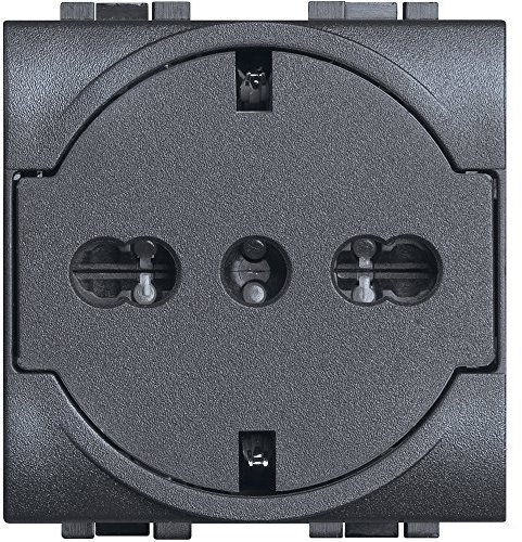 BTicino SL4140V16FF Livinglight Presa Universale, Flat, Antracite