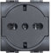 BTicino SL4140V16FF Livinglight Presa Universale, Flat, Antracite