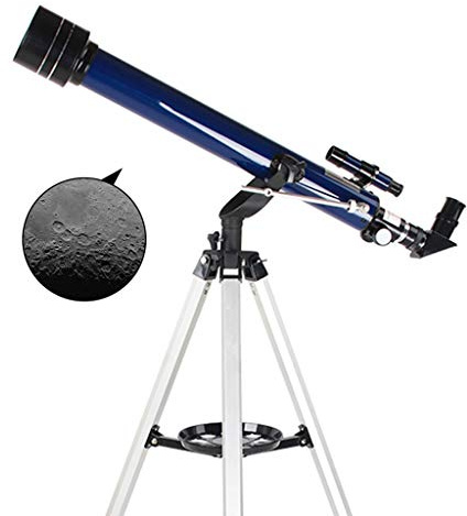 Teleskop För Astronomi, Refraktorteleskop För Stjärnblick-60 Mm Bländare, AZ Nybörjarteleskop Med 1,5X / 3X Barlow-objektiv Och Månfilter, Resor, Camping (Size : Package 3)