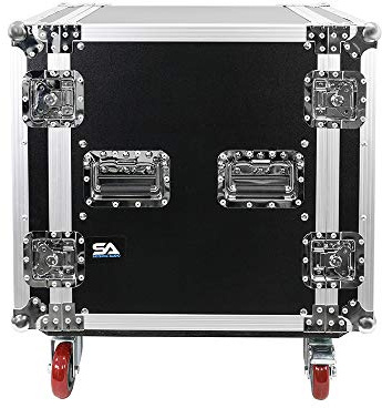 Seismic Audio - 12 Space Pro Audio DJ Road Rack Case with Casters - 12U Pro Tour Grade Rack