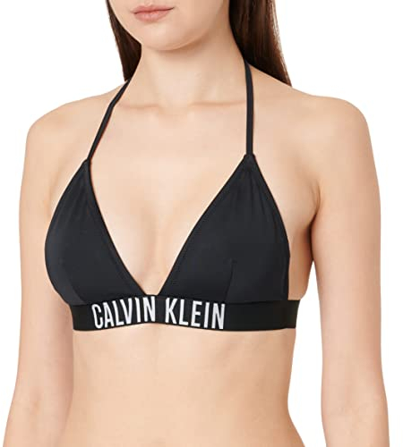 Calvin Klein Damen Bikini Oberteil Triangel Gepolstert, Schwarz (PVH Black), S