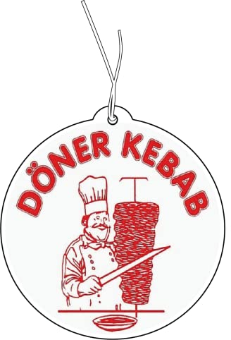 Duftbaum Döner Kebab Auto Lustiger Duftspender - Tuning Car Air Freshener Set mit Duftanhänger