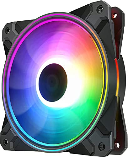 VENTOLA LED RGB COLORATA PC CASE 120MM - CONNETTORE MOLEX - SILENZIOSA FLUSSO D'ARIA ELEVATO PER RAFFREDDAMENTO DESKTOP