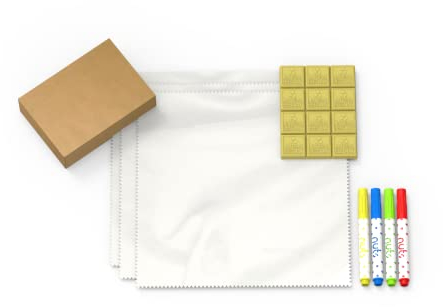 Set di cera d'api fai da te | Set di 3 panni in cotone | miscela di cera d'api | pennarelli con colorante alimentare