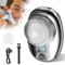 Nizirioo Mini rasoir électrique USB : rasoir portable pour homme avec indicateur d'énergie LED et brosse de nettoyage, rasoir rotatif Rasoir humide et sec rechargeable, cadeau homme