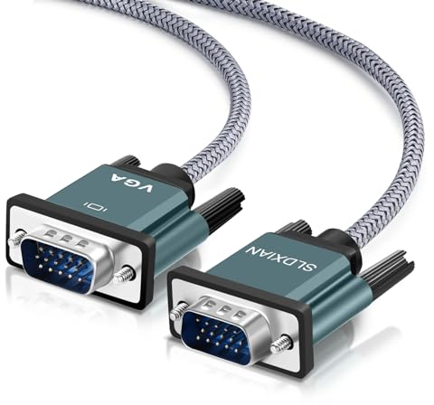 SLDXIAN VGA Kabel, Stecker auf Stecker 15-polig, Full HD 1080P für Computer, Monitor, TV, Beamer (10M)