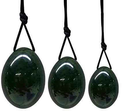 Natural Nephrite Jade Drilled Yoni Eggs Ben Wa Ball Women Kegel Exercise Ball Massage Set
