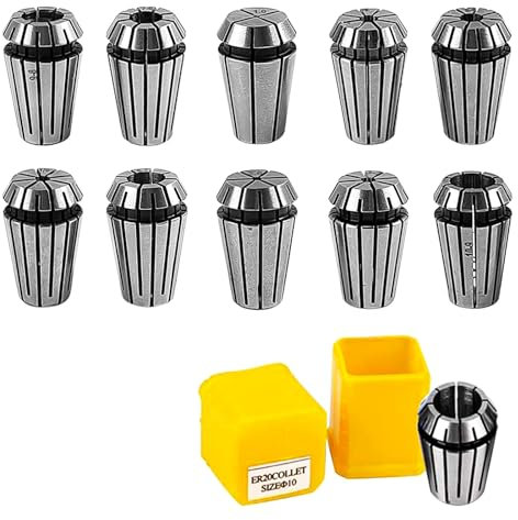 11 Pièces ER16 Pinces de Serrage à Ressort de Précision Kit, Collet de Serrage 1-10 mm, 65Mn Acier Pinces de Serrage, pour Travail CNC, Gravure et Fraisage