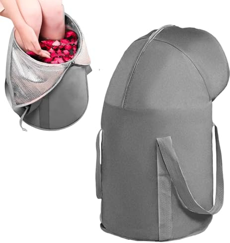 Ouliget Collapsible Bucket for Soaking Feet,Portable Travel Foot Bath Tub,Fully Wrapped Knee Fumigation Foot Soaking Bath Basin,Foot Spa Bag for Outdoor Travel Camping Fishing