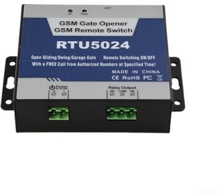 Honseadek GSM Apriporta del garage RTU5024 Telecomando wireless per sistema relè per accesso al cancello, Quad-Band 850/900/1800/1900MHz, uscita 3A/240VAC, compatibile con SIM 2G
