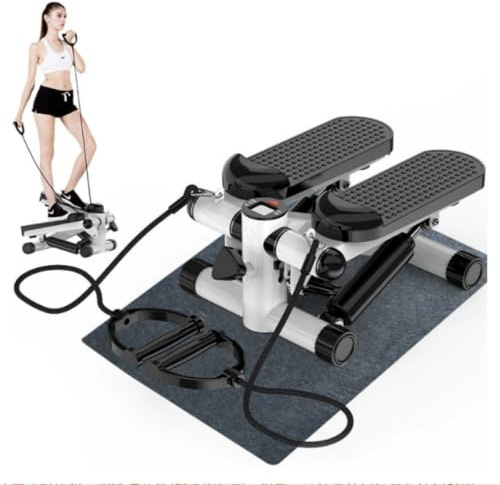 Mini stepper portatile con fasce di resistenza per l'allenamento a casa con una capacità di peso di 260 libbre per sollevare i glutei e modellare il corpo