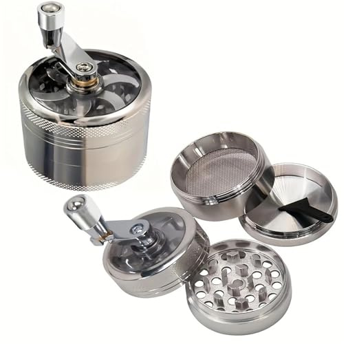 Macina for noci e spezie dure for noce moscata, zenzero, sale grosso e pepe in grani, utensili manuali, frantoi per il caffè, nota(Silver)