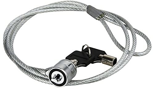 vhbw Kensington Lock für Laptop Notebook - Kabelschloss mit Zwei Schlüsseln, 1,2 m
