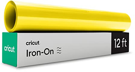 Cricut Iron On | Neon Yellow | 3.6m (12ft) | Heat Transfer Vinyl Roll (HTV) | for use with All Cricut Cutting Machines