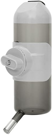 Distributeur d'eau pour cage septillaire 700 ml, abreuvoir chien, sans goutte, bouteille d'eau pour chien, animaux, chat, lapin (gris)