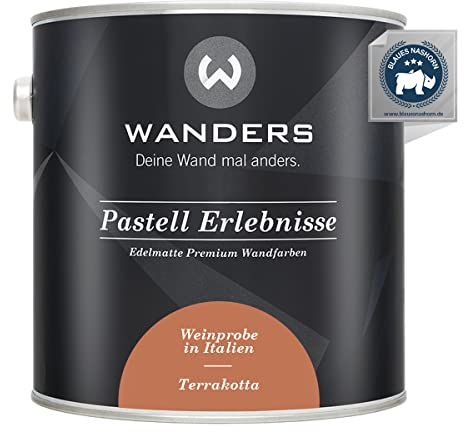 Wanders Erlebnisse Peinture murale mate élégante pour meubles de cuisine et meubles de cuisine, 2,5 l, couleur terre cuite / brun rougeâtre. Haut pouvoir couvrant, séchage rapide