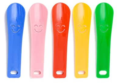IERCZA 5 piezas Calzador infantil juego de calzadores, fabricado en plástico calzador, calzador muy estable con forma ergonómica, para hombres, mujeres, niños