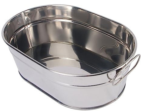 ABOOFAN Sturdy Stainless Steel Seafood Storage Large Capacity Drinks Tub for Parties
