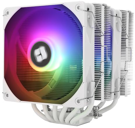 TR Peerless Assassin 120 White ARGB Raffreddatore d'aria CPU,6 tubi di calore, doppia ventola PWM TL-C12W-S da 120 mm,Tecnologia AGHP, Per AMD AM4 AM5,Intel 1700/1150/1155/1200/2011