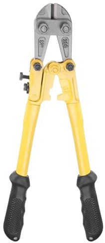 sourcing map Heavy Duty Bolt Cutter 12 Mini Lock Cutter Cr-V Alloy Steel Blades Bolt Cutter Bi-Material Handle for Wire Fence Screw Cutting Tool