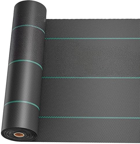 Home Tresor - Telo Pacciamatura Anti Erbacce Antialga Tessuto Permeabile Barriera Contro Infestanti per Orto e Giardino - 1x30 MT