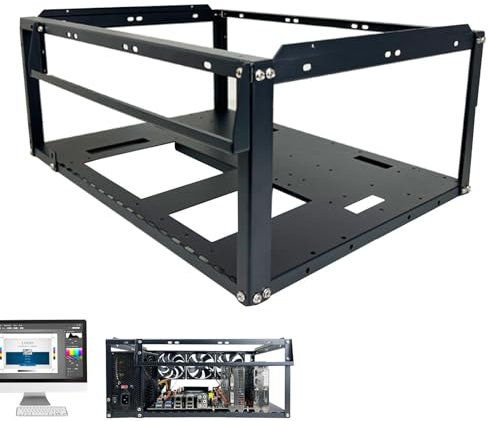 Caso de Juego de PC | Estuche de computadora en Marco, Caja de Juego de computadora de Torre Media, Gran Rendimiento de disipación de Calor informática Negra CAS