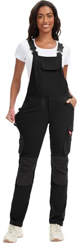 WORK IDEA Salopette de Travail féminine, Bonne élasticité, Nombreuses Poches, Tissu Cordura partiel pour Plus de résistance à l'usure, adaptée aux Divers environnements de Travail