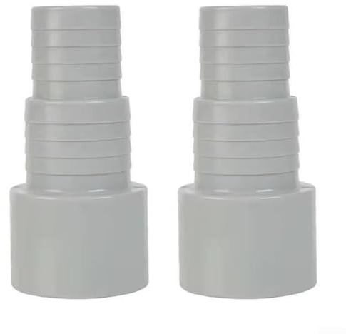 Sumsoctober Conector de manguera de piscina de 50 mm de diámetro, adaptador de enchufe para manguera de 32 mm o 38 mm, ajuste compacto de 100 mm para bombas de piscina de 800 W, boquilla de manguera