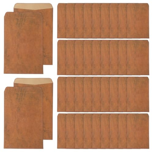 Classicseali 40 ark vintage brevpapper, kuvert kraftpapper, brevpapper gammalt, kuvert bröllop för inbjudan, vintagemeny, retrokärlek, jubileum eller examensbrev, love brev, födelsedag
