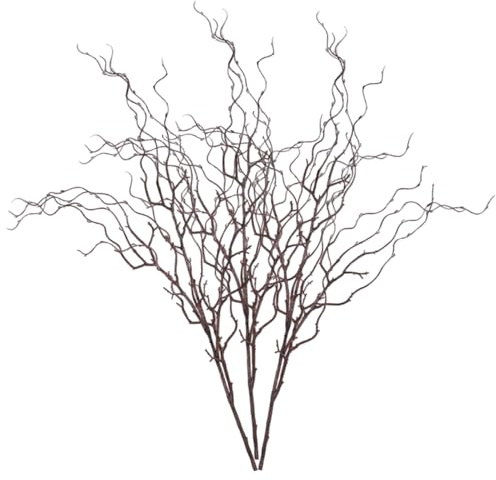 Joygoodta Branches pour Vase, 3 pièces, Branches de Saule en Plastique en Forme de Bois 47.2 Pouces, brindilles décoratives artificielles pour Faux Arrangement Floral