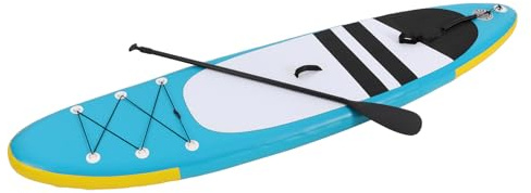 SUP Board uppblåsbar 305 x 76 x 10 cm, stående up paddle board set med paddel, pump, koppel och väska, stabil turingbräda för nybörjare vuxna, surfbräda uppblåsbar för familj, hav och vattensporter