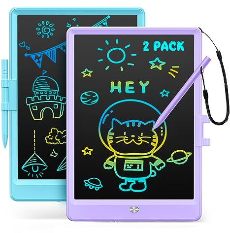 Kidopire LCD Writing Tablet, 2Pack Reusable Drawing Pad for Kids, Colorful Doodle Board Kid Drawing Tablet, Educational Toddler Girl Toys, Birthday Gift Ideas for 3 4 5 6 7 8 Year Old Kids