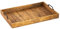 Holztablett Serviertablett XXL 57x39cm Tablett Holz Deko Tablett aus Mangoholz massiv