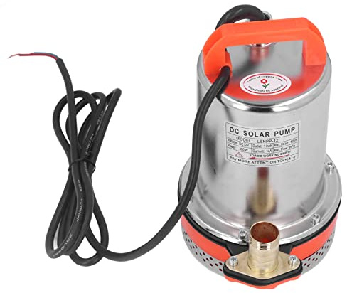 YWBL-WH Pompa Sommersa DC 12V, Acciaio Inossidabile, 10m Prevalenza, 300W, per Irrigazione Giardino e Prato
